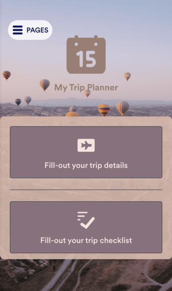 Trip Planner App Template
