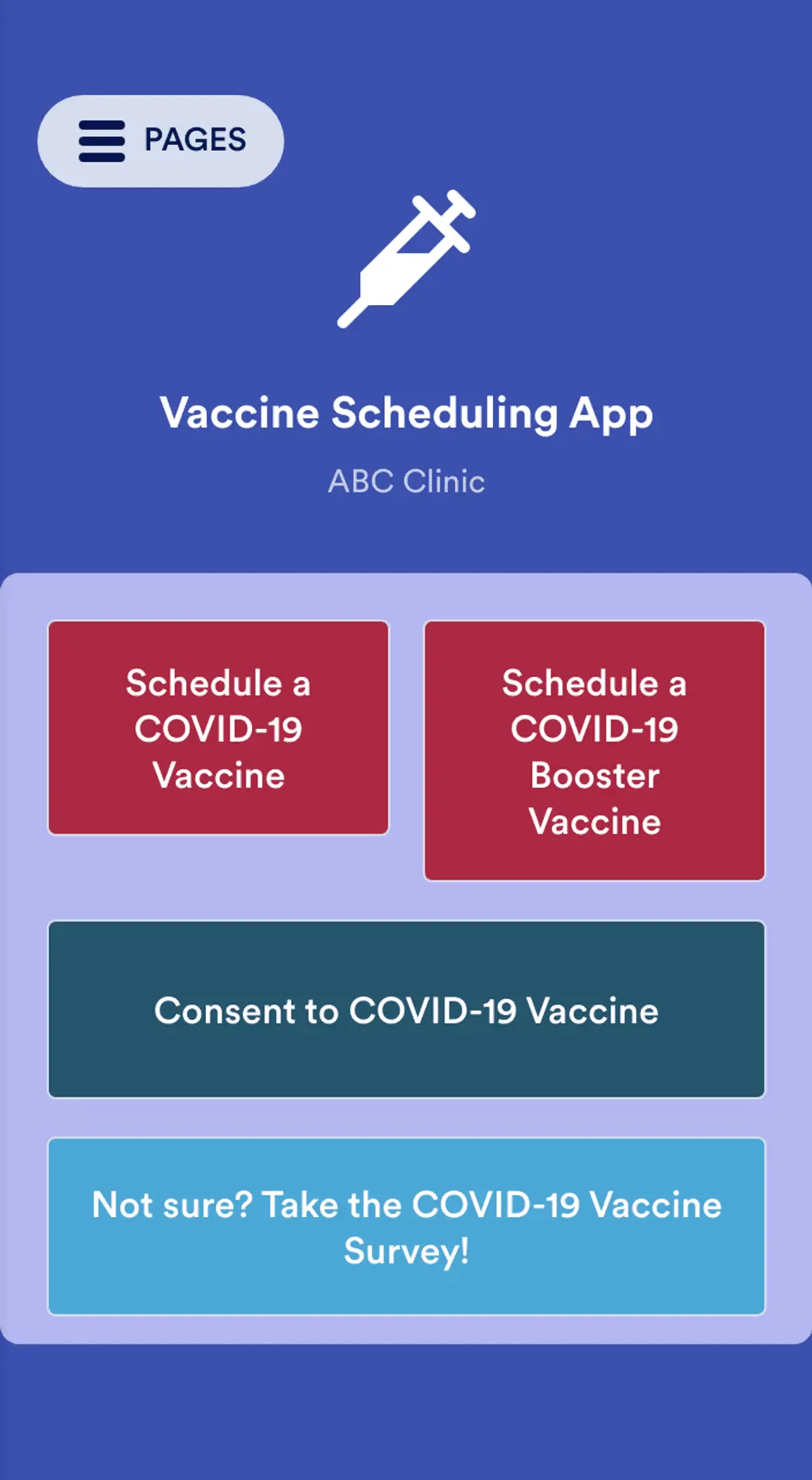 Vaccine Scheduling App