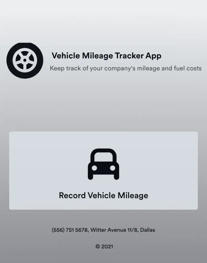 Vehicle Mileage Tracker App