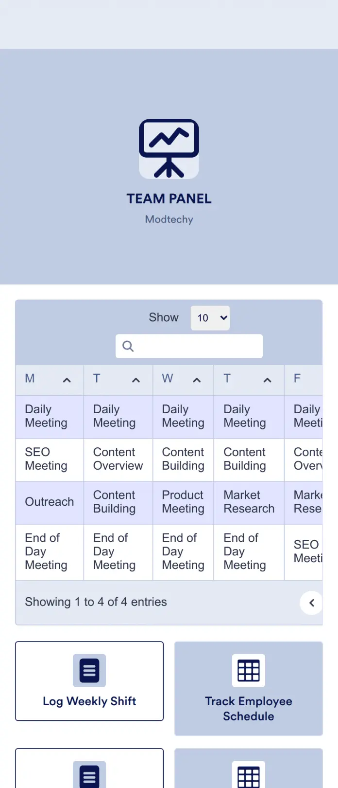 Work Schedule App