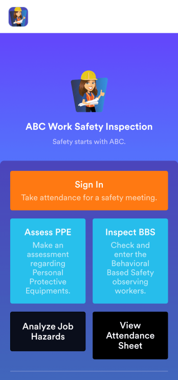 Work Zone Safety App Template