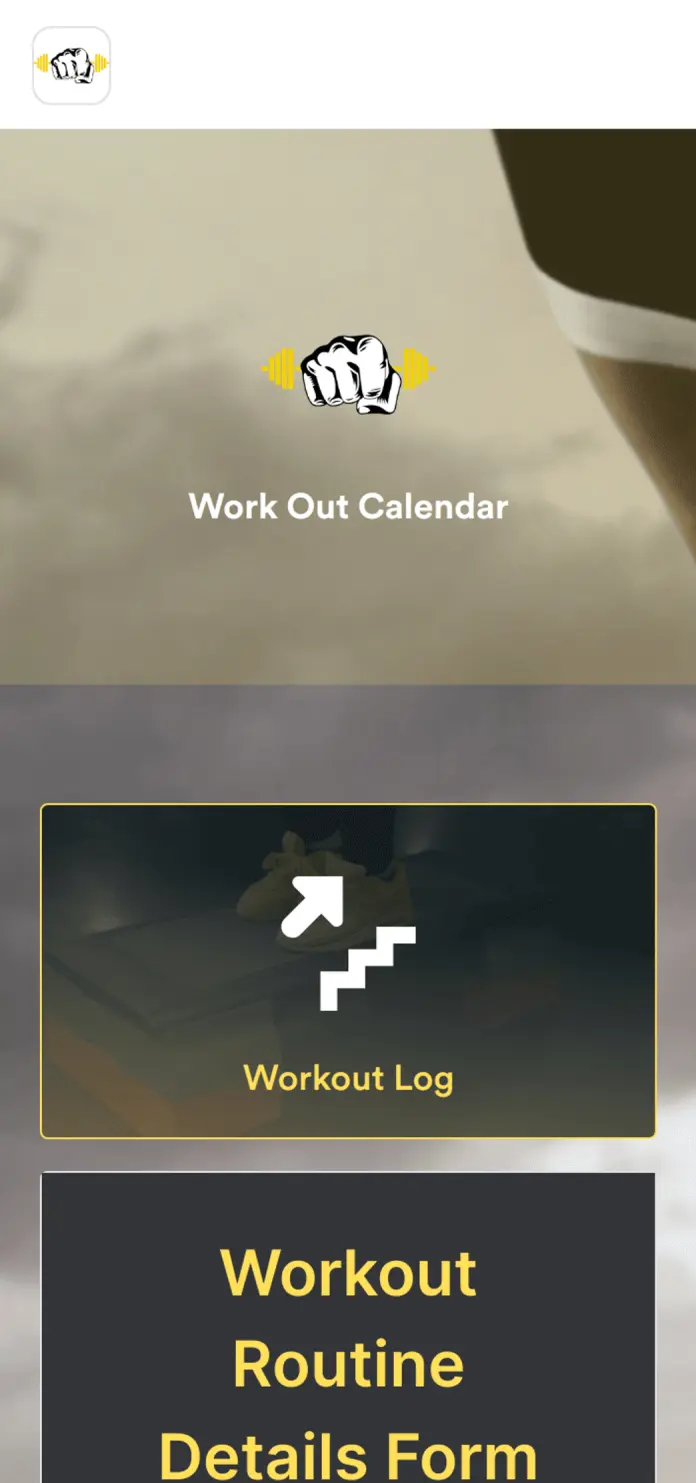 Workout Calendar App