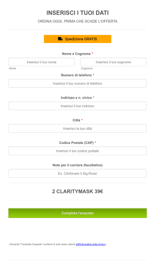 😷 CLARITY MASK 😷 Form Template
