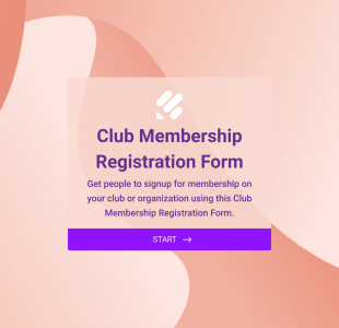 Club Membership Registration Form Template
