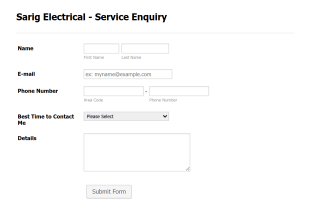 Detailed Service Request Form Template