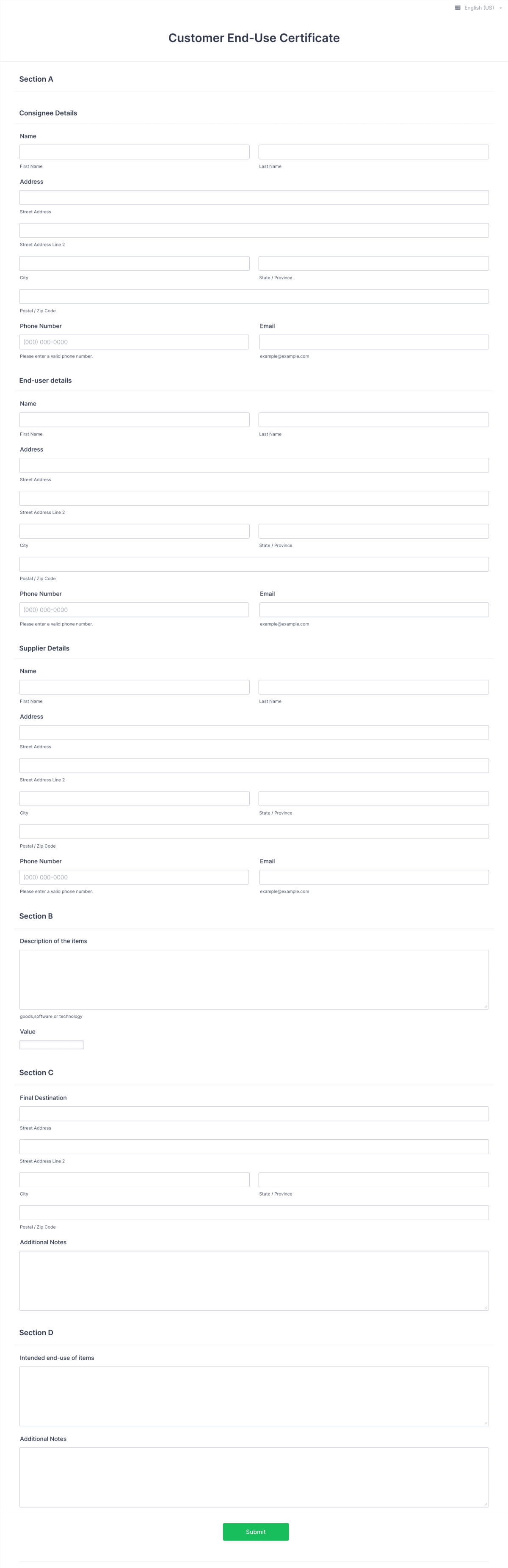 EUC Form Template | Jotform