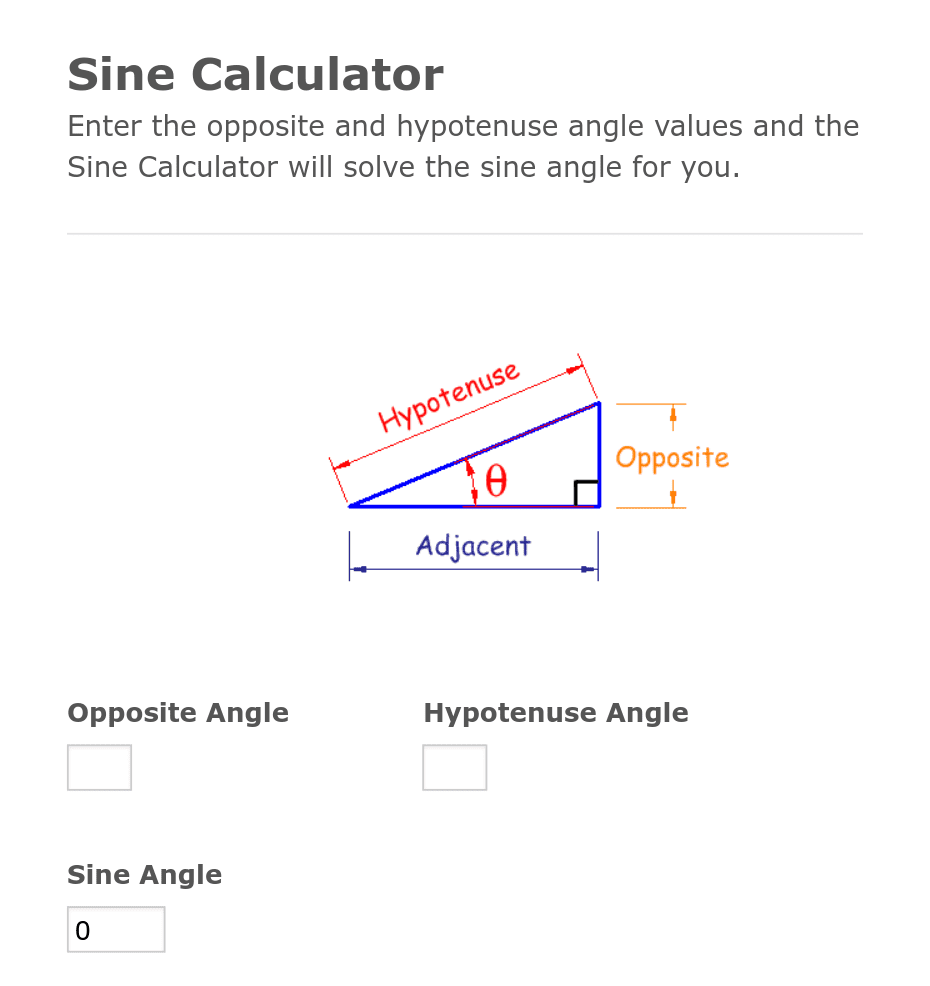 Find Sine Form Template | Jotform