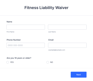Fitness Liability Waiver Form Template