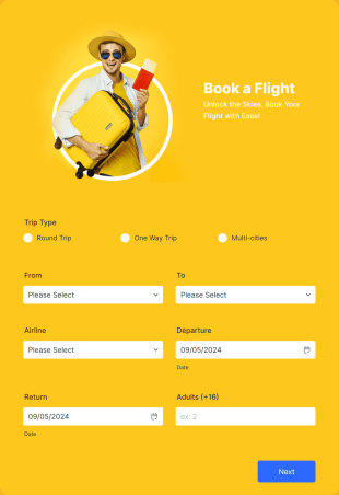 Flight Booking Form Template