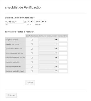 Formulário De Checklist De Verificação Form Template