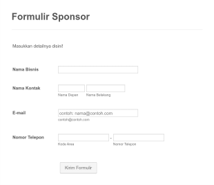 Formulir Pengumpulan Sponsor Form Template