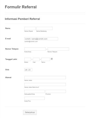 Formulir Referral Form Template