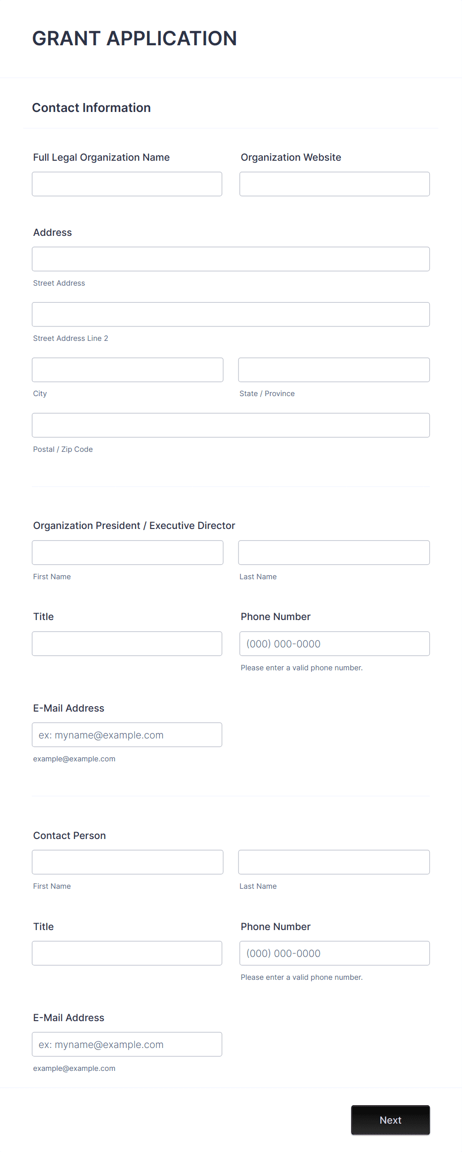 Grant Application Form Template | Jotform