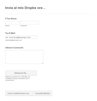 Modulo Caricamento File Invia Su Dropbox Form Template