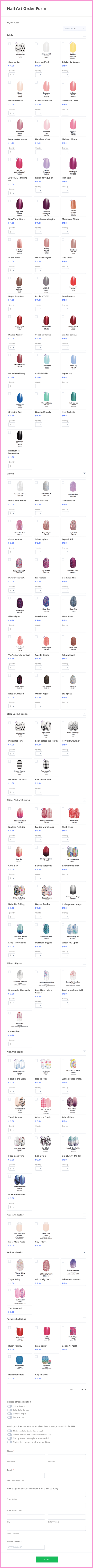 Nail Art Order Form Template