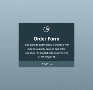 Order Form With Images, Sizes, And Quantity Options Form Template