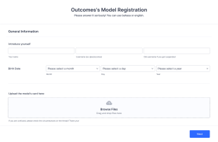 Outcomes's Model Registration Form Template