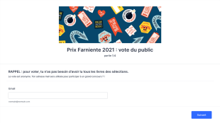 Prix Farniente 2021 : Vote Du Public Form Template
