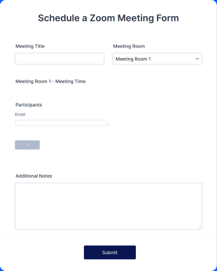 Schedule A Zoom Meeting Form Template