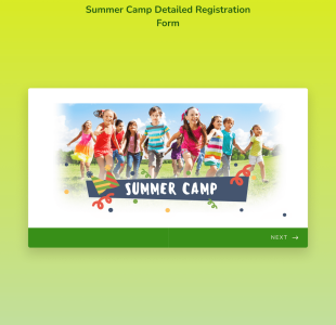 Summer Camp Detailed Registration Form Template