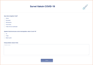 Survei Vaksin COVID 19 Form Template