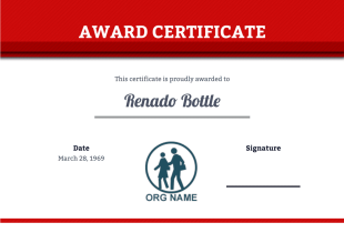Award Certificate Template - PDF Templates