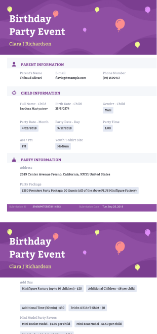 Birthday Party Event Template - PDF Templates