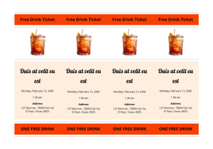 Drink Ticket Template - PDF Templates