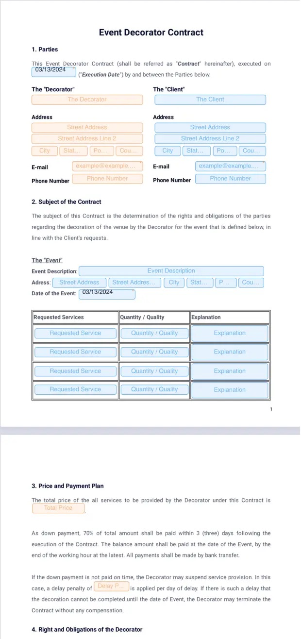 Event Decorator Contract Template