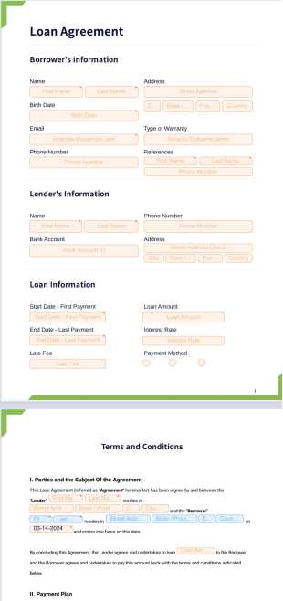 Free Loan Agreement Template - Sign Templates