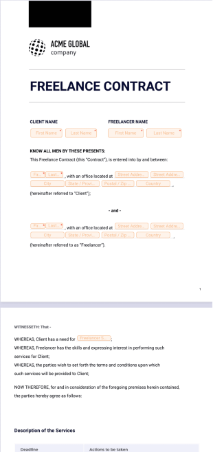 Freelance Contract Template - PDF Templates