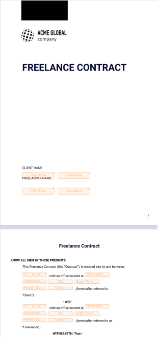 Freelance Contract Template - PDF Templates