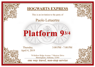 Hogwarts Express Ticket Template - PDF Templates