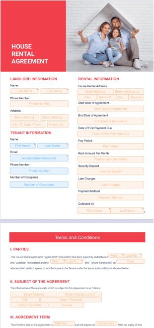 House Rental Agreement - PDF Templates