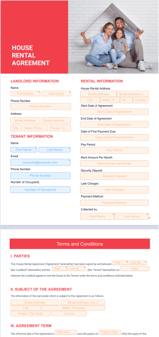 House Rental Agreement - Sign Templates