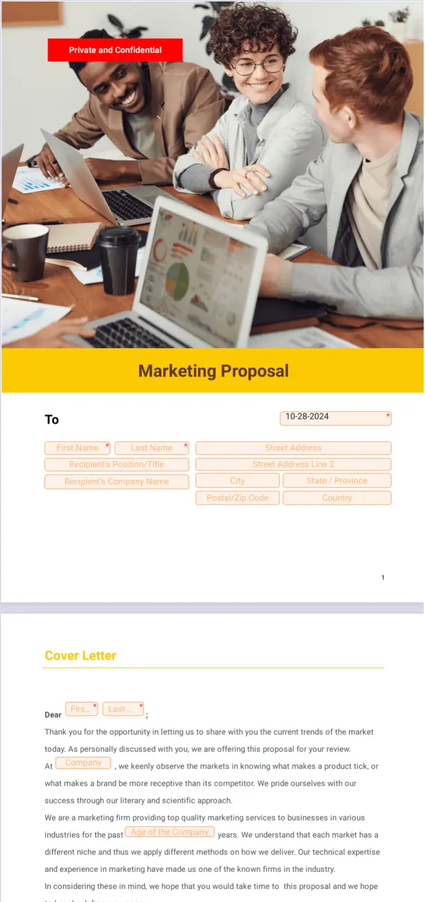 Marketing Proposal Template