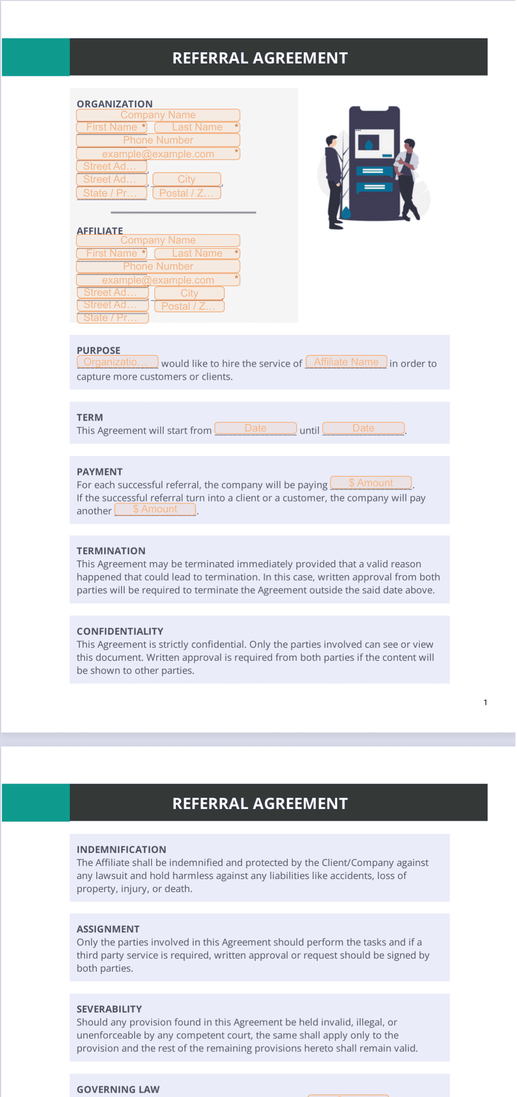 Referral Agreement - PDF Templates | Jotform