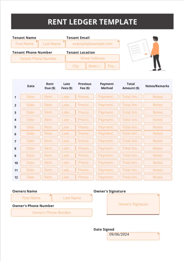 Rent Ledger Template