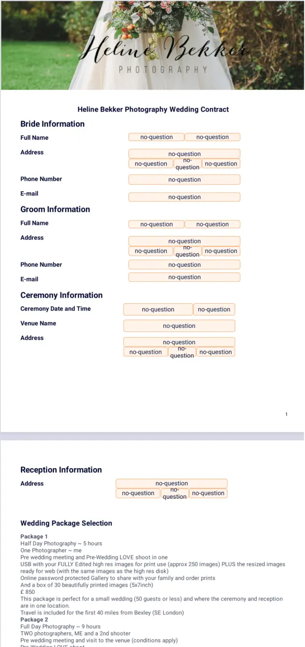 Wedding Photography Template