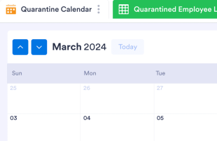Quarantine Calendar Template
