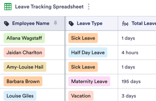 Vacation and Sick Time Tracking Sheet Template