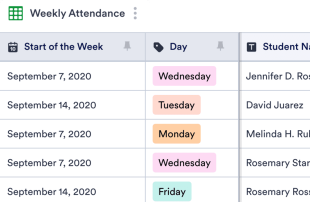 Weekly Attendance Sheet Template